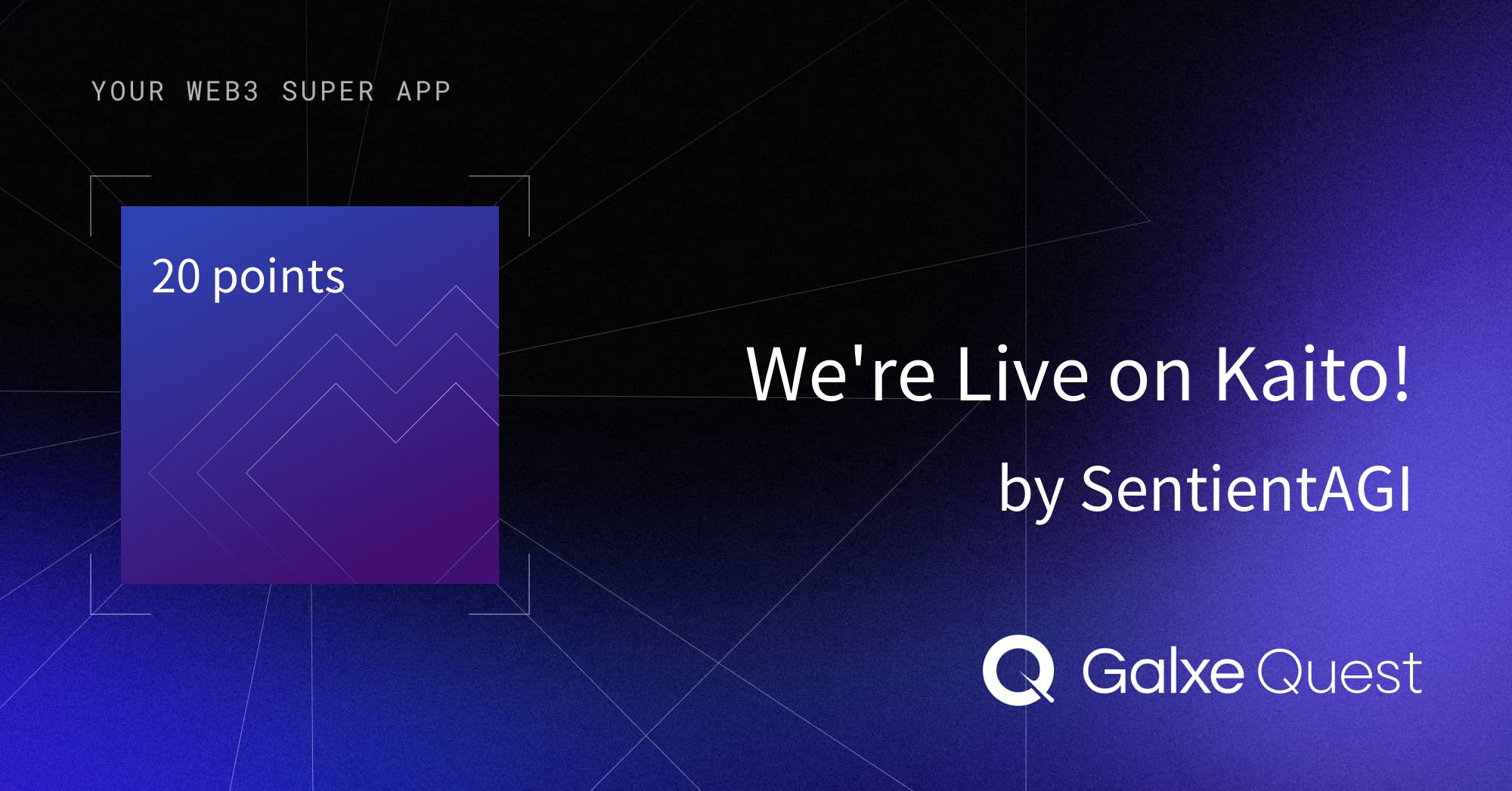 LabertSand33481's tweet card. Join We're Live on Kaito! on Galxe. Earn loyalty points by contributing to SentientAGI and enhance your web3 presence and reputation.