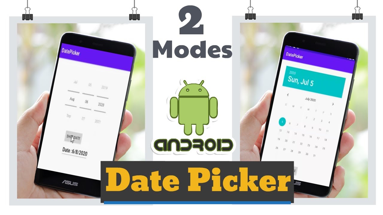 AndroidLearnin1's tweet card. DatePicker in Android | Calendar/Spinner Mode | Android Tutorial |...