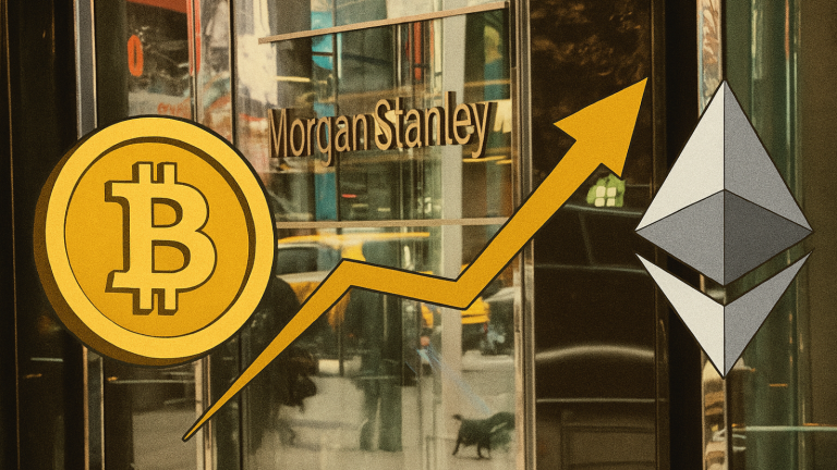 criptofacil's tweet card. Morgan Stanley permitirá que todos os clientes, inclusive de planos de aposentadoria, invistam em fundos de Bitcoin e Ethereum a partir de 15 de outubro.