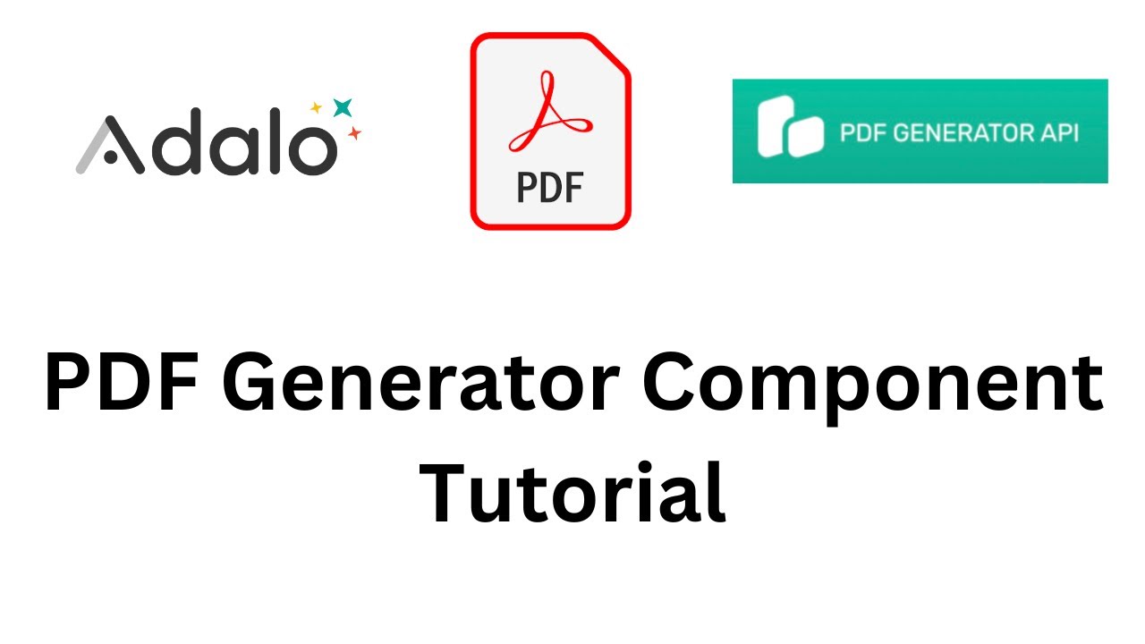 adalomatic's tweet card. Adalo PDF Generator Component Tutorial: Learn How to create PDFs...