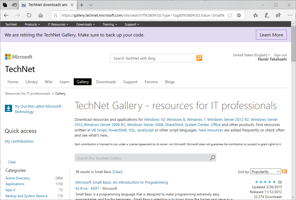 Small_Basic's tweet card. Some Small Basic resources are uploaded to the TechNet Gallery.  But the TechNet Gallery is planned to retire in June 2020.  So, if you have...