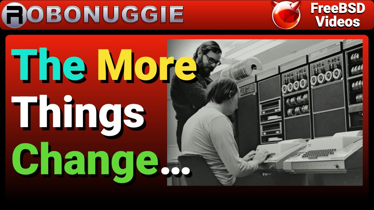 RoboNuggie's tweet card. Unix V1 Commands Still in FreeBSD