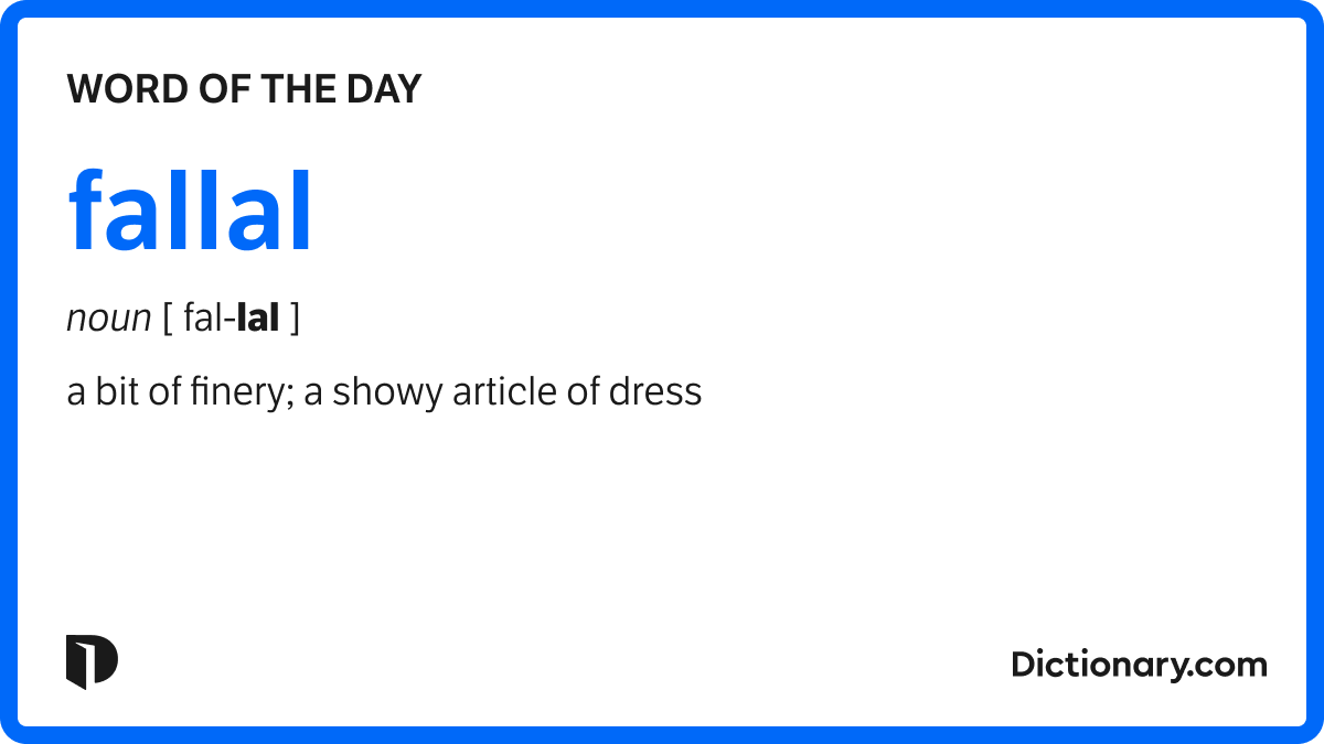 sympmarc's tweet card. The Word of the Day for October 11, 2025 is fallal. Find out the meaning of fallal and learn about its origin and uses!