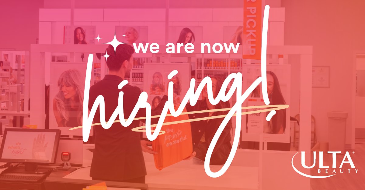 ultabeautyjobs's tweet card. We consider applications for this position on an ongoing basis. OVERVIEW Experience a place of energy, passion, and excitement. A place where the joy of discovery and uncommon artistry blend to...