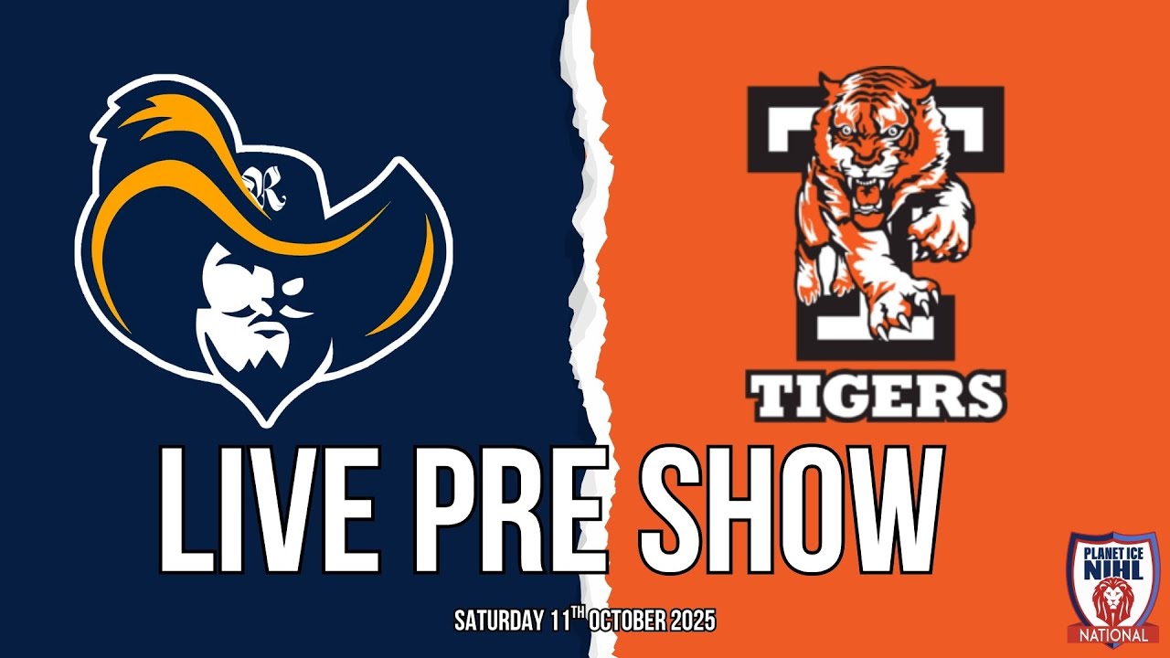 RaidersCommsBox's tweet card. ROMFORD RAIDERS vs TELFORD TIGERS | LIVE PRE-SHOW | NIHL National...