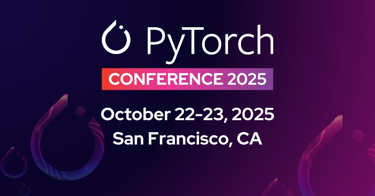 PyTorch's tweet card. PyTorch Conference 2025: Join AI leaders, ML engineers & researchers in San Francisco, Oct 22-23. Experience the future of machine learning & deep learning.