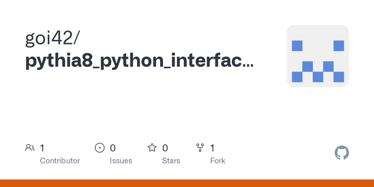 PyHEPConf's tweet card. Contribute to goi42/pythia8_python_interface_pyHEP_2022 development by creating an account on GitHub.