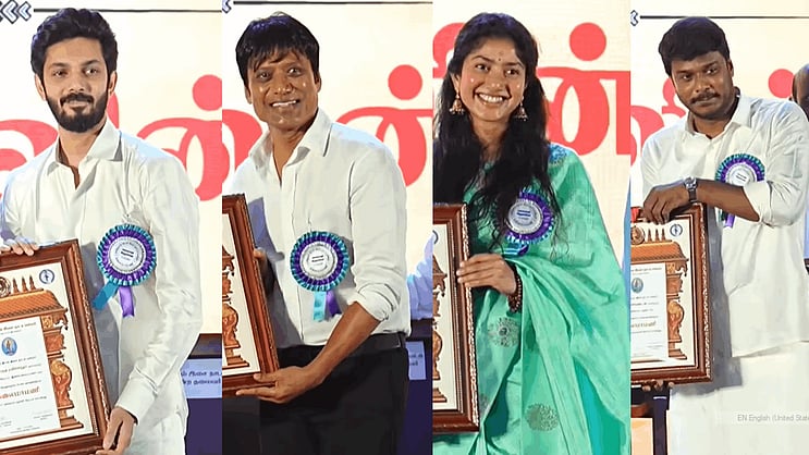 KizhakkuNews's tweet card. மொழி சிதைந்தால் இனமும் பண்பாடும் சிதைந்துவிடும். தமிழர் என்ற தகுதியையும் சுயமரியாதையையும் இழந்து வாழ்வதில் என்ன பயன்? என்று கலைமாமணி விருது வழங்கும் விழாவில் கல