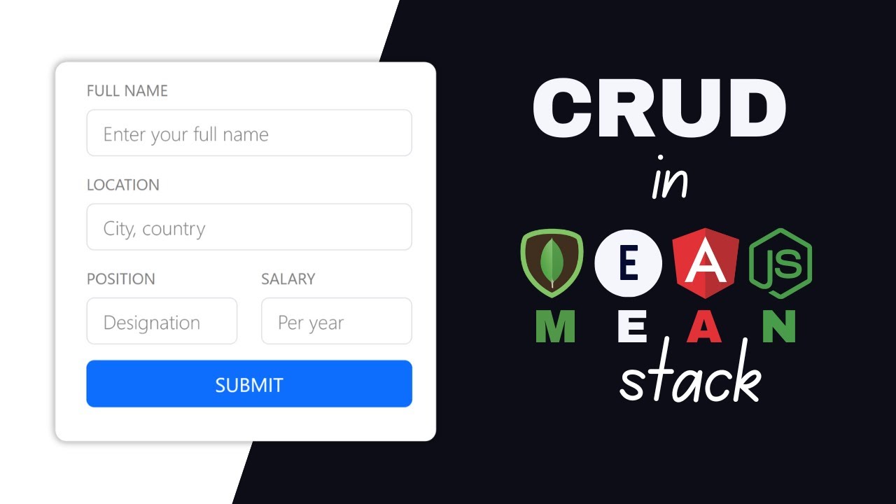 CodAffection's tweet card. MEAN Stack CRUD Operations: Angular, NodeJS, MongoDB & Express