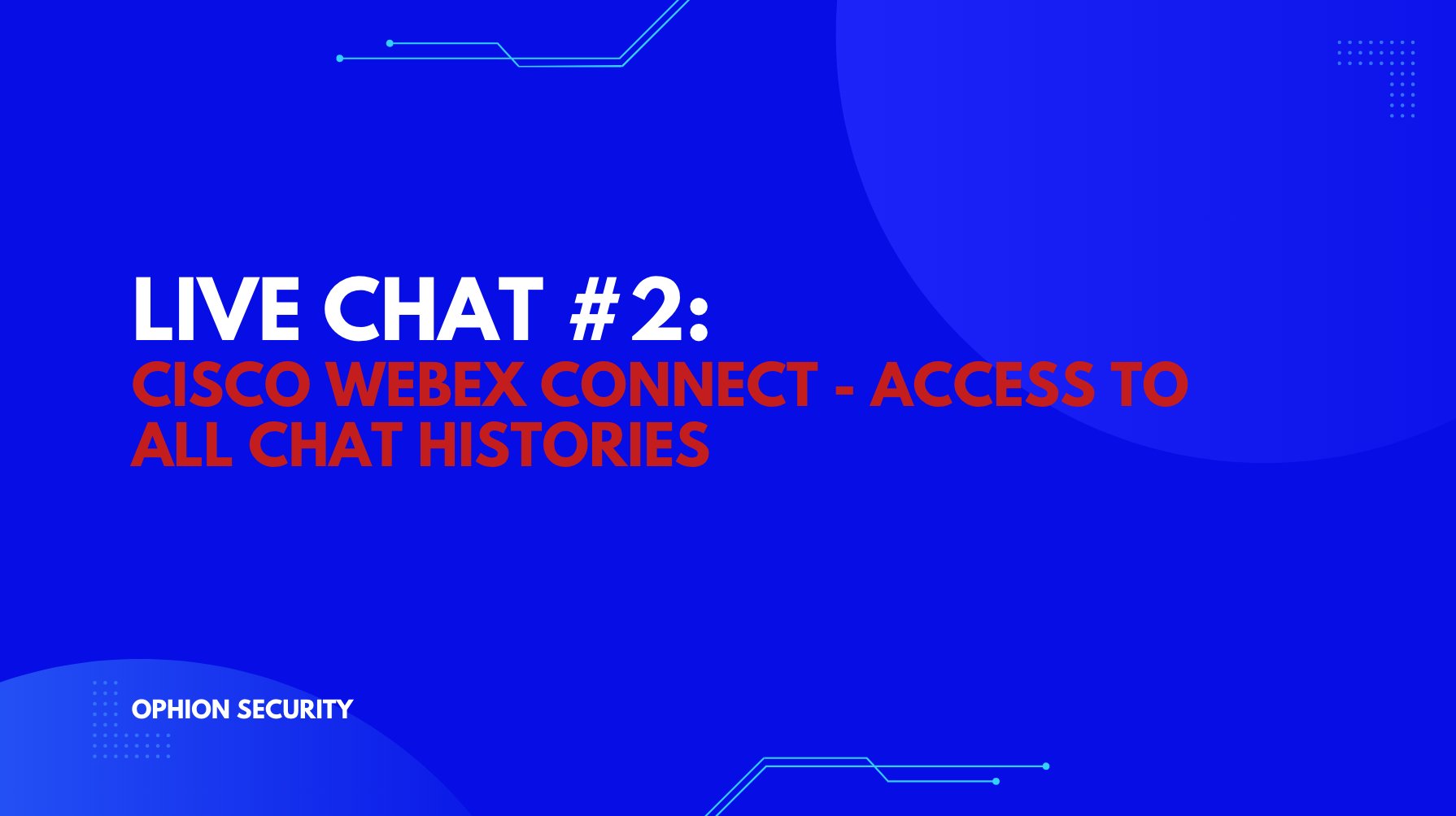 uraniumhacker's tweet card. In July 2024, we identified a vulnerability that resulted in access to millions of live customer support messages for organizations using Cisco Webex Connect.