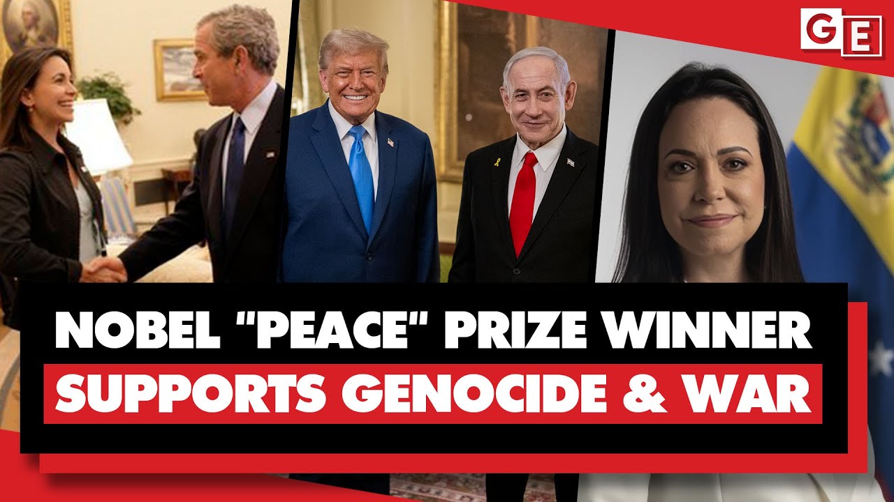 RustyBertrand's tweet card. Nobel Peace Prize winner supports Israel's genocide & Trump's war on...
