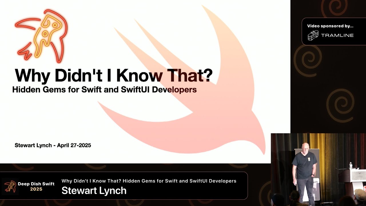 DeepDishSwift's tweet card. Why Didn't I Know That? Hidden Gems for Swift Developers - Stewart...