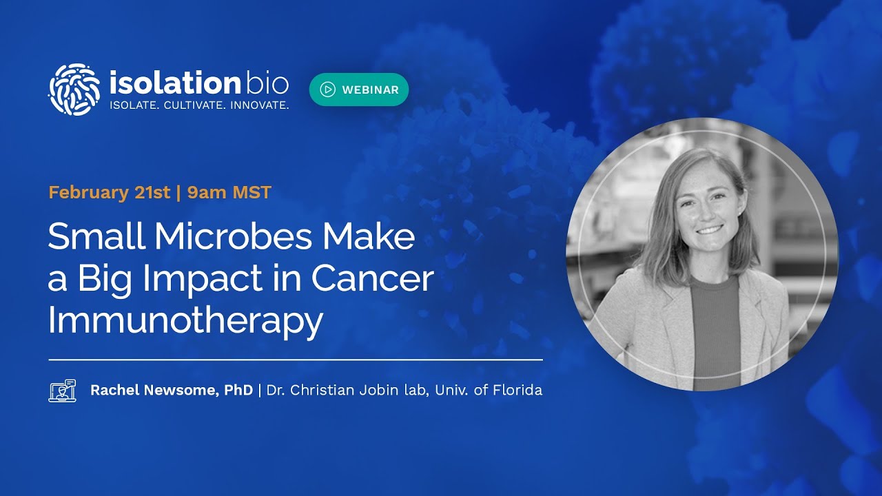sambasci's tweet card. Small Microbes Make a Big Impact in Cancer Immunotherapy presented by...
