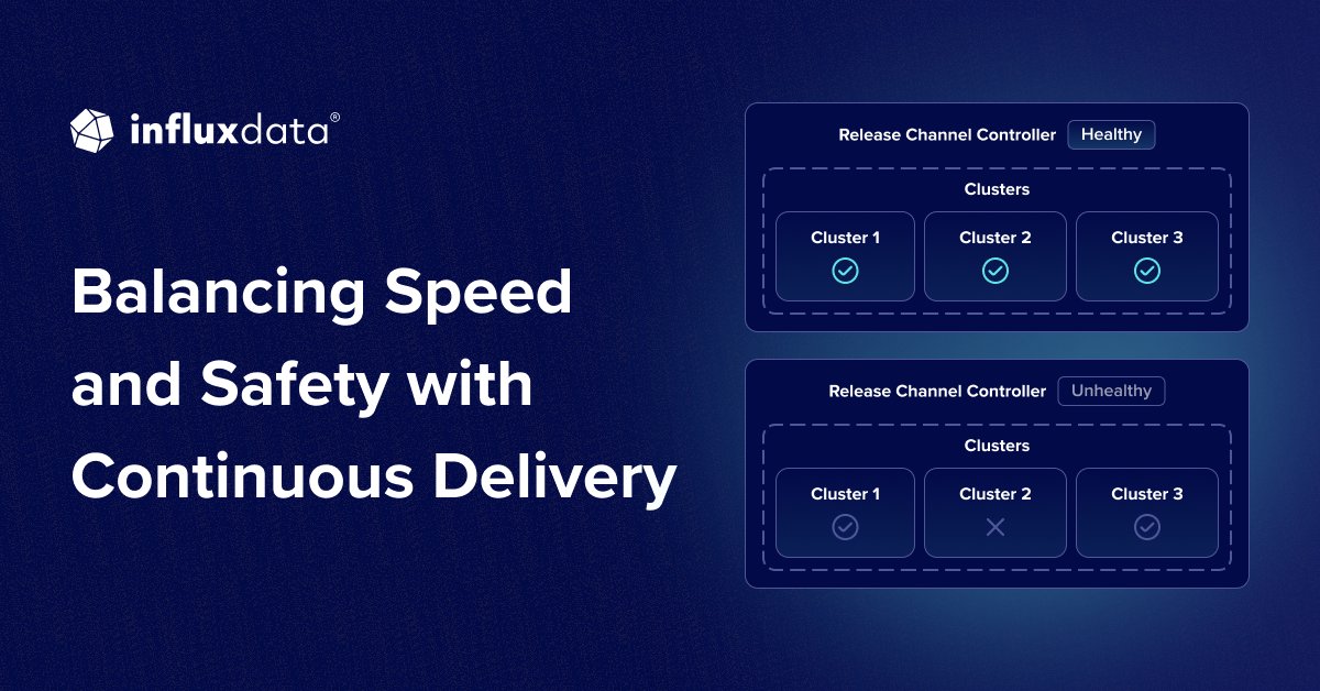 InfluxDB's tweet card. If you are deploying every release somewhere and promotions are carefully gated to ensure that only the most stable releases progress to the most reliability-sensitive environments, you can have the...
