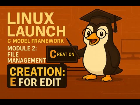 linuxlaunch's tweet card. Linux Launch 2.3 – File Management: E is for Edit