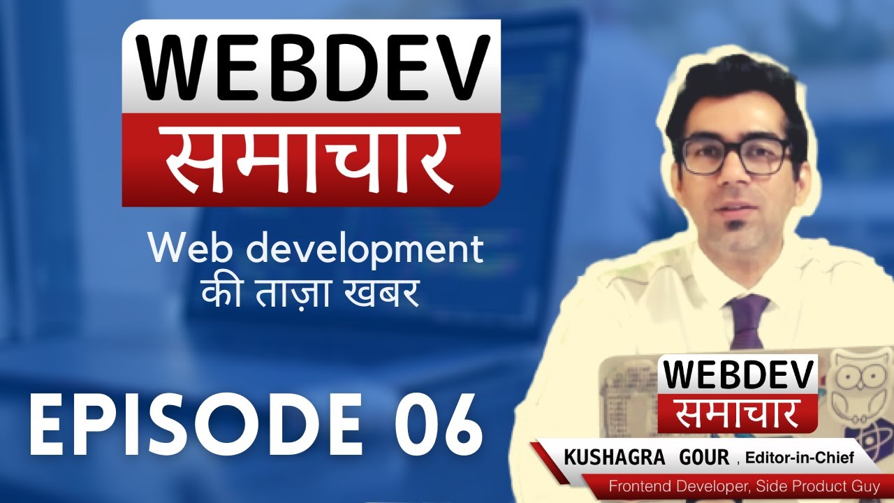 CSSMonk's tweet card. Episode 6 - WebDev Samachar // CRA 4.0, Tixy.land, sql.js, CSS art //...