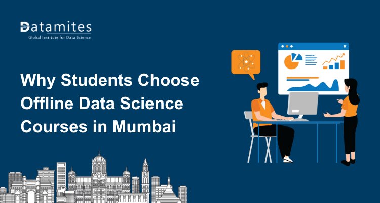 DataMites's tweet card. Students in Mumbai opt for offline data science courses to benefit from hands-on learning and direct interaction with instructors. These courses also provide networking opportunities and structured...