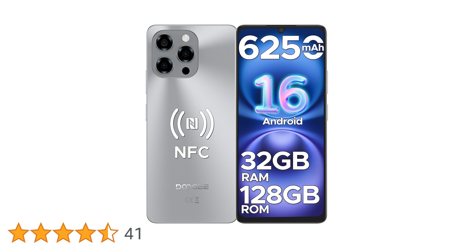 smapho_os's tweet card. DOOGEE Note58 Android 16 スマホ、32GB+128GB 2TB拡張 、90Hz 6.7 インチ HD+大画面 スマートフォン、simフリー スマホ 本体、16MP AIカメラ/6250mAh/顔認証/1600*720 解像度/NFC/Google Pay対応/GPS/OTG/4G デュアルSIM 携帯電話 シルバー
