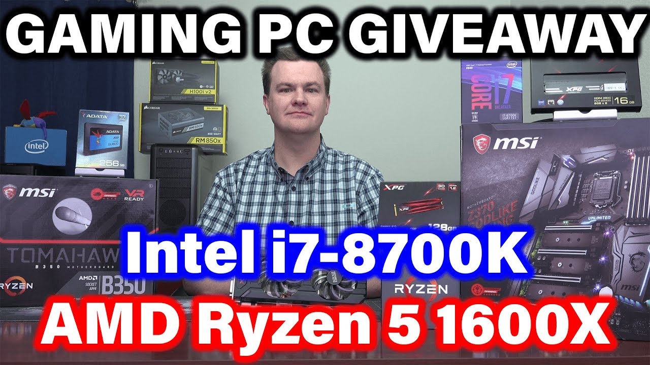ADATATechnology's tweet card. i7-8700K - vs - Ryzen 5 1600X