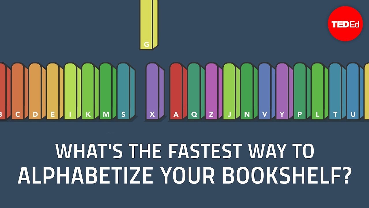 typepunchmatrix's tweet card. What's the fastest way to alphabetize your bookshelf? - Chand John