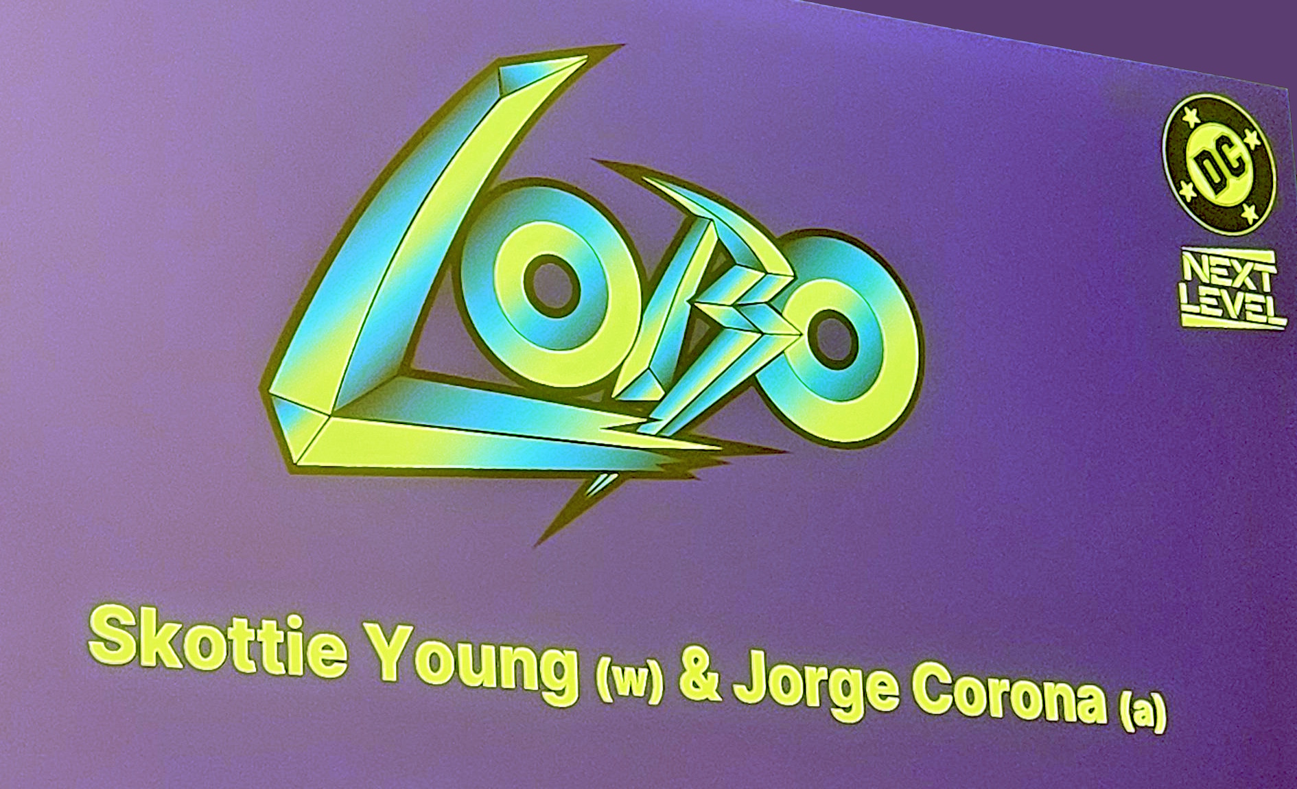 bleedingcool's tweet card. DC Next Level at NYCC: Skottie Young and Jorge Corona on Lobo #1 in March 2026