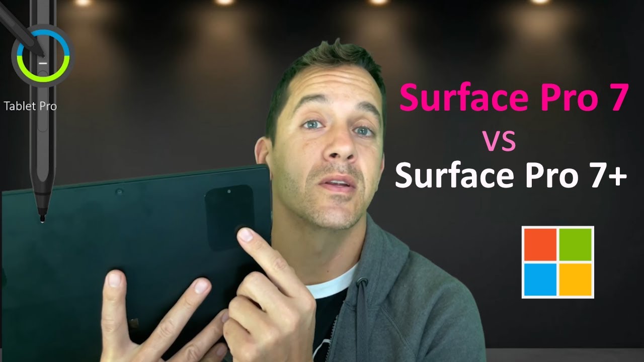 TabletProTools's tweet card. Surface Pro 7+ vs Surface Pro 7 - gaming, drawing, video rendering,...