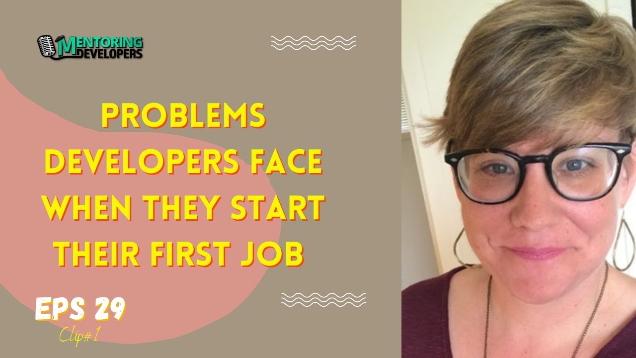 mentoringdevs's tweet card. Problems developers face when they start their first job| Mentoring...