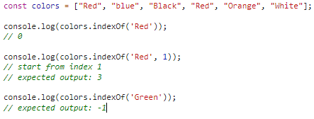 SheoSagar1's tweet card.   Array indexOf method javascript:   indexOf() method find position index that element available. if we will define the Second parameter...