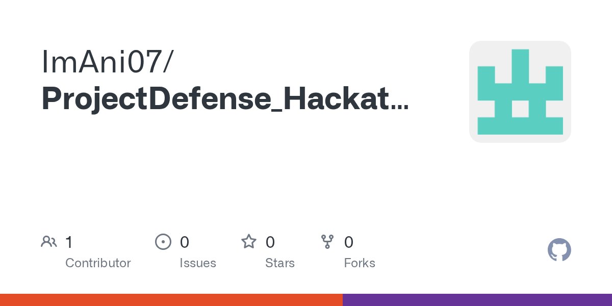 IamAni_0709's tweet card. Contribute to ImAni07/ProjectDefense_Hackathon02 development by creating an account on GitHub.