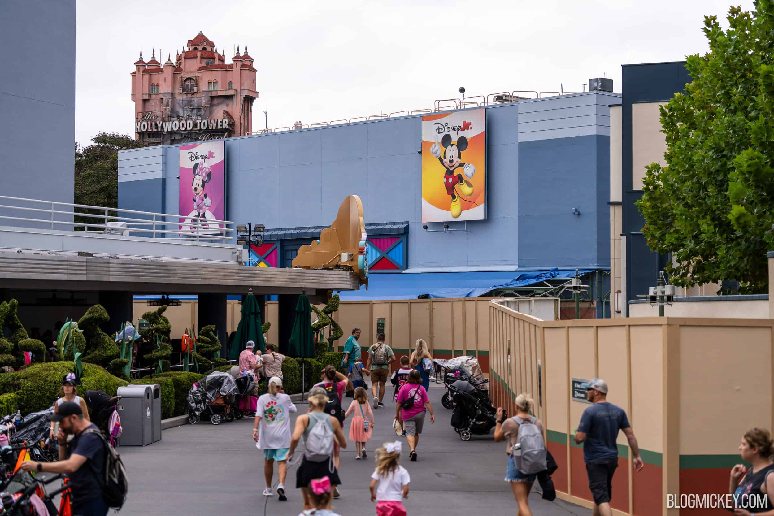 Blog_Mickey's tweet card. Walt Disney World has begun demolition in the former Animation Courtyard area at Disney's Hollywood Studios and we have a first look!