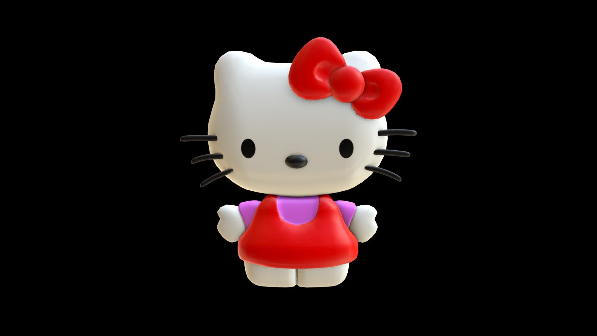 DBR3Dmodels's tweet card. Hello Kitty - Buy Royalty Free 3D model by dbr3d