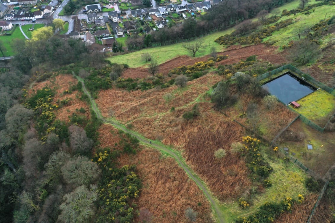 alloatiser's tweet card. PROGRESS is being made on a project to create a mountain biking skills area in the hills above Menstrie.
