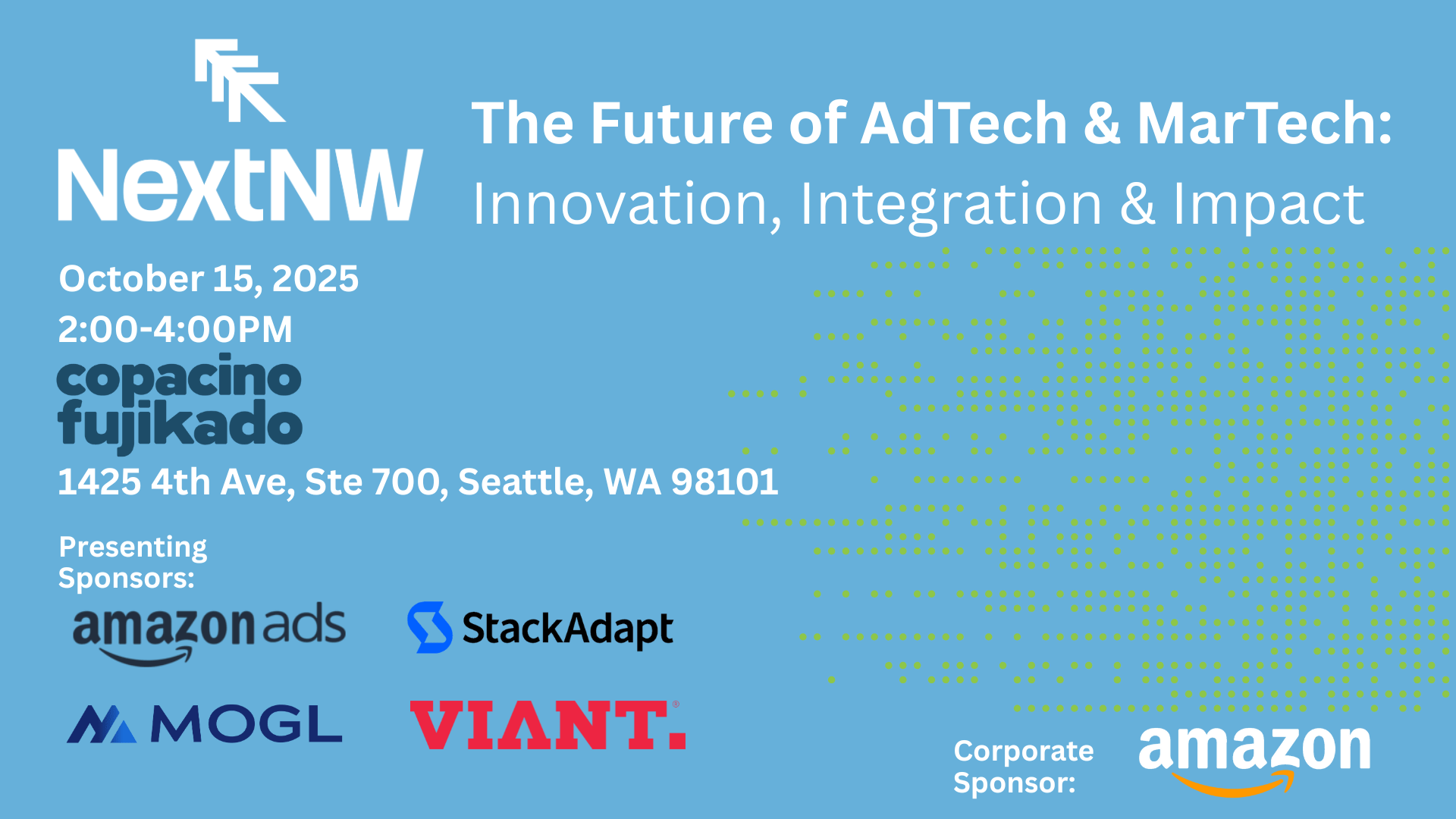 next_nw's tweet card. Join senior leaders from Viant, Amazon Ads, StackAdapt & Ventura Growth for an exclusive Seattle panel on the future of advertising technology. Discover AI-driven targeting, next-gen measurement &...