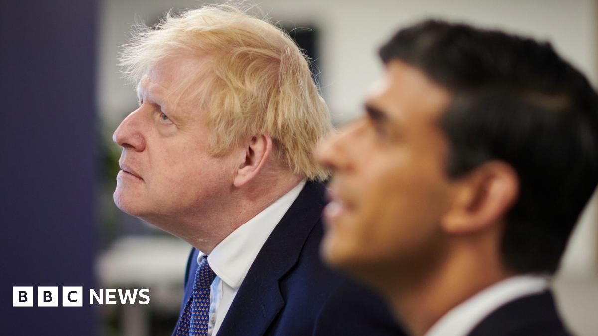 BBCBreaking's tweet card. The PM and chancellor apologise for attending a party in lockdown, but pledge to stay in post.