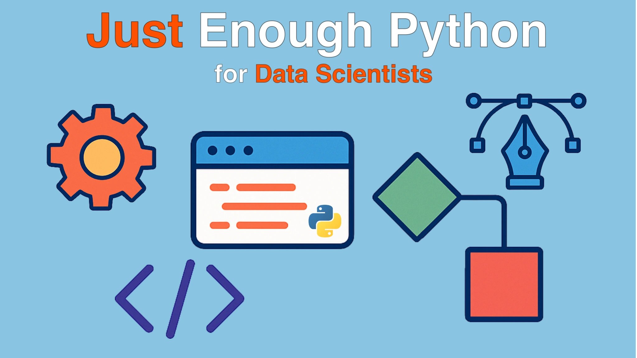 TalkPython's tweet card. Learn just enough Python to turn notebooks into reliable, shareable projects. This course covers clean code, git, debugging, and reproducible environments to move faster.