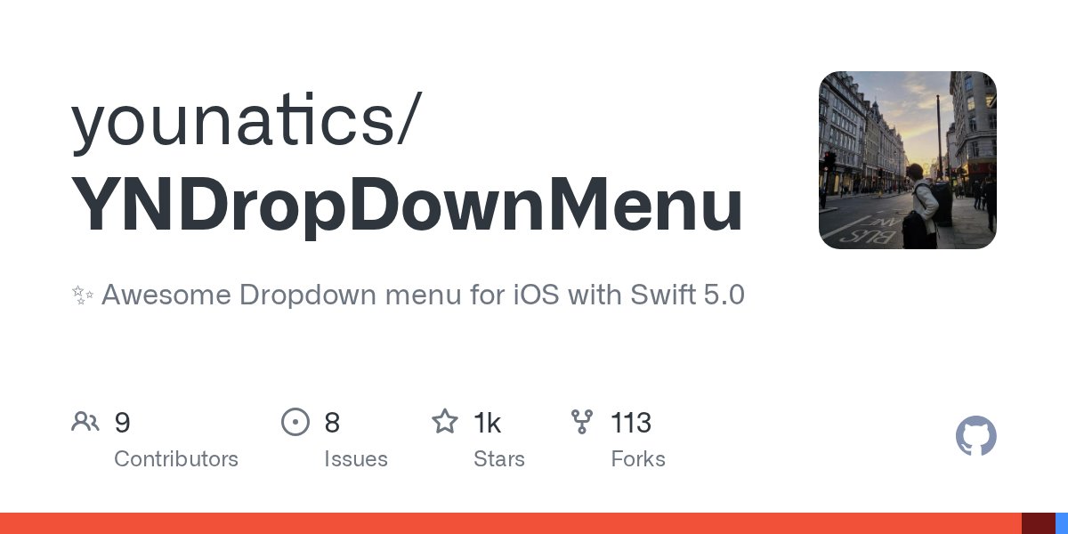 learntocode_'s tweet card. ✨ Awesome Dropdown menu for iOS with Swift 5.0. Contribute to younatics/YNDropDownMenu development by creating an account on GitHub.
