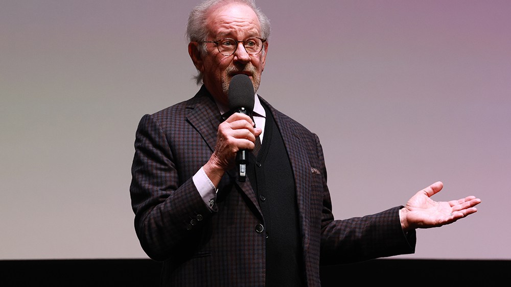 Variety's tweet card. Steven Spielberg made a surprise appearance at the London Film Festival premiere of Chloe Zhao's "Hamnet" on Saturday night.