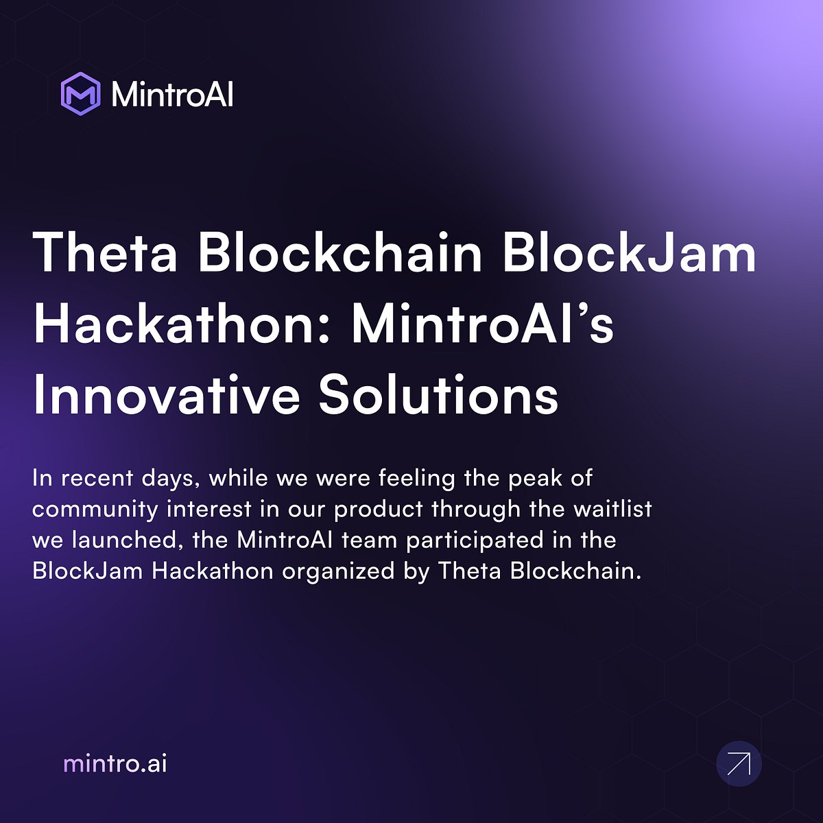 MintroAI's tweet card. In recent days, while we were feeling the peak of community interest in our product through the waitlist we launched, the MintroAI team…