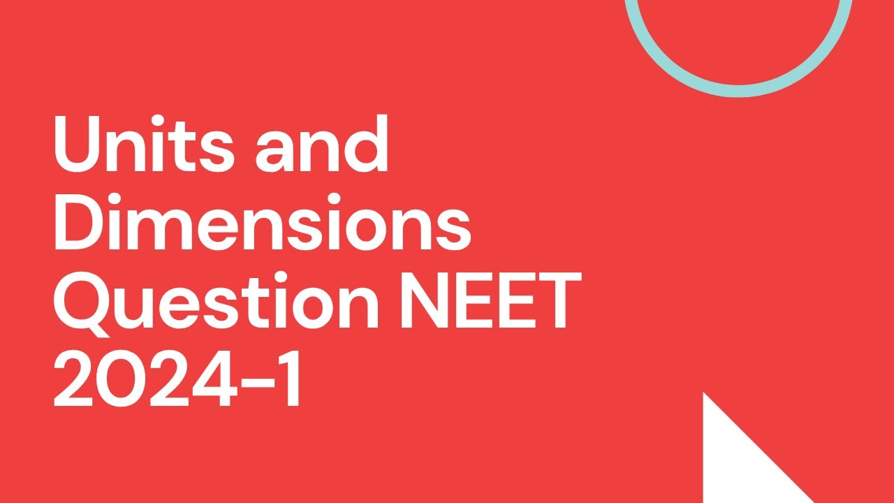 ProbabilityImp3's tweet card. Units and Dimensions question NEET 2024 Solved