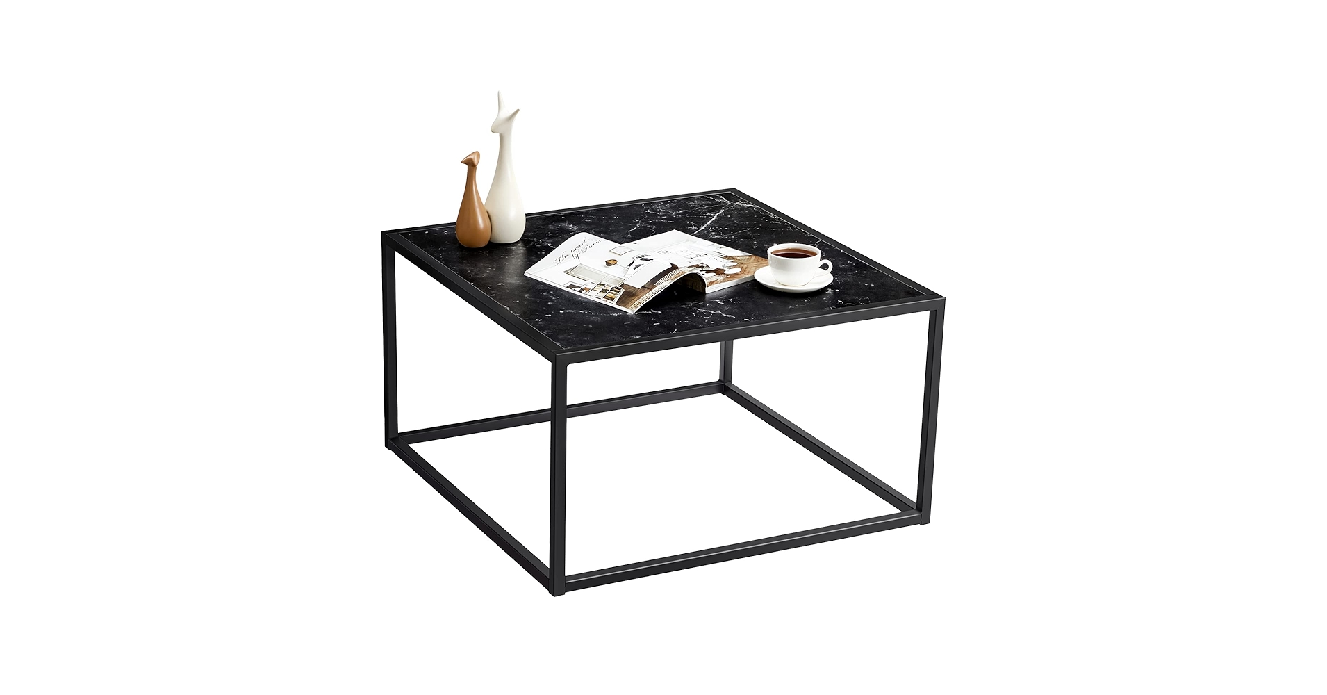 HomeDesignAM's tweet card. Coffee Table Basic Information: Size: 27.6*27.6*15.7 inches Color: Black Marble Max Affordable Weight: 100 lbs Material: Particle board + Steel Frame Table Design Concept: Design a versatile modern...