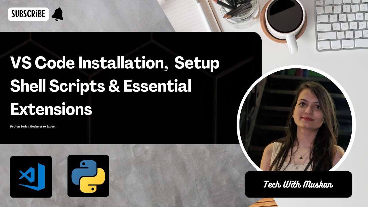 techwithmuskan's tweet card. #3 Installing VS Code, Setting Up IDE, and Essential Extensions |...