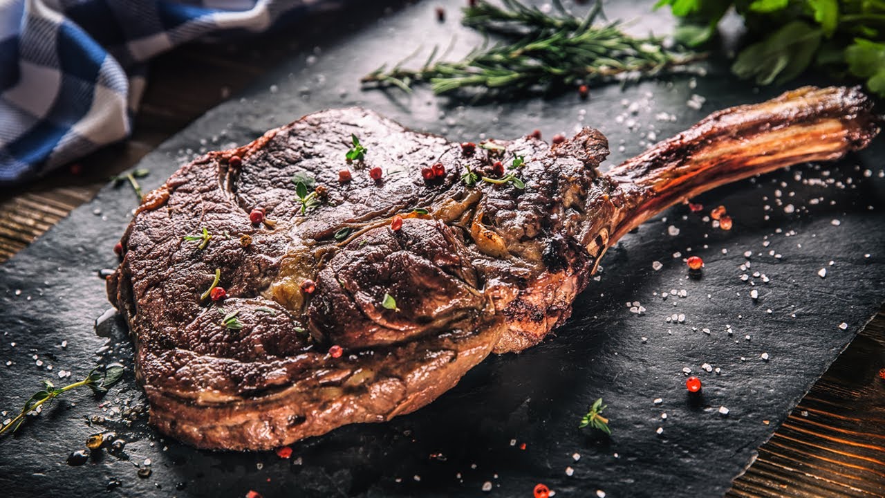 HowToBasic's tweet card. How To Perfectly Cook a Tomahawk Steak