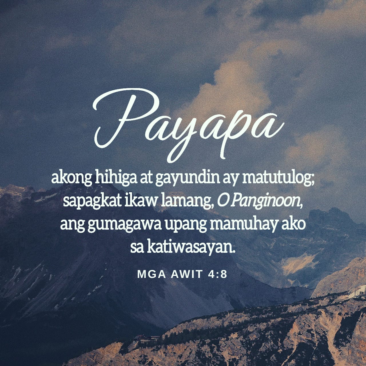 camzphoenix_13's tweet card. Sa aking pagtulog, panatag ang aking loob, sapagkat kayo, PANGINOON, ang nakabantay sa akin.