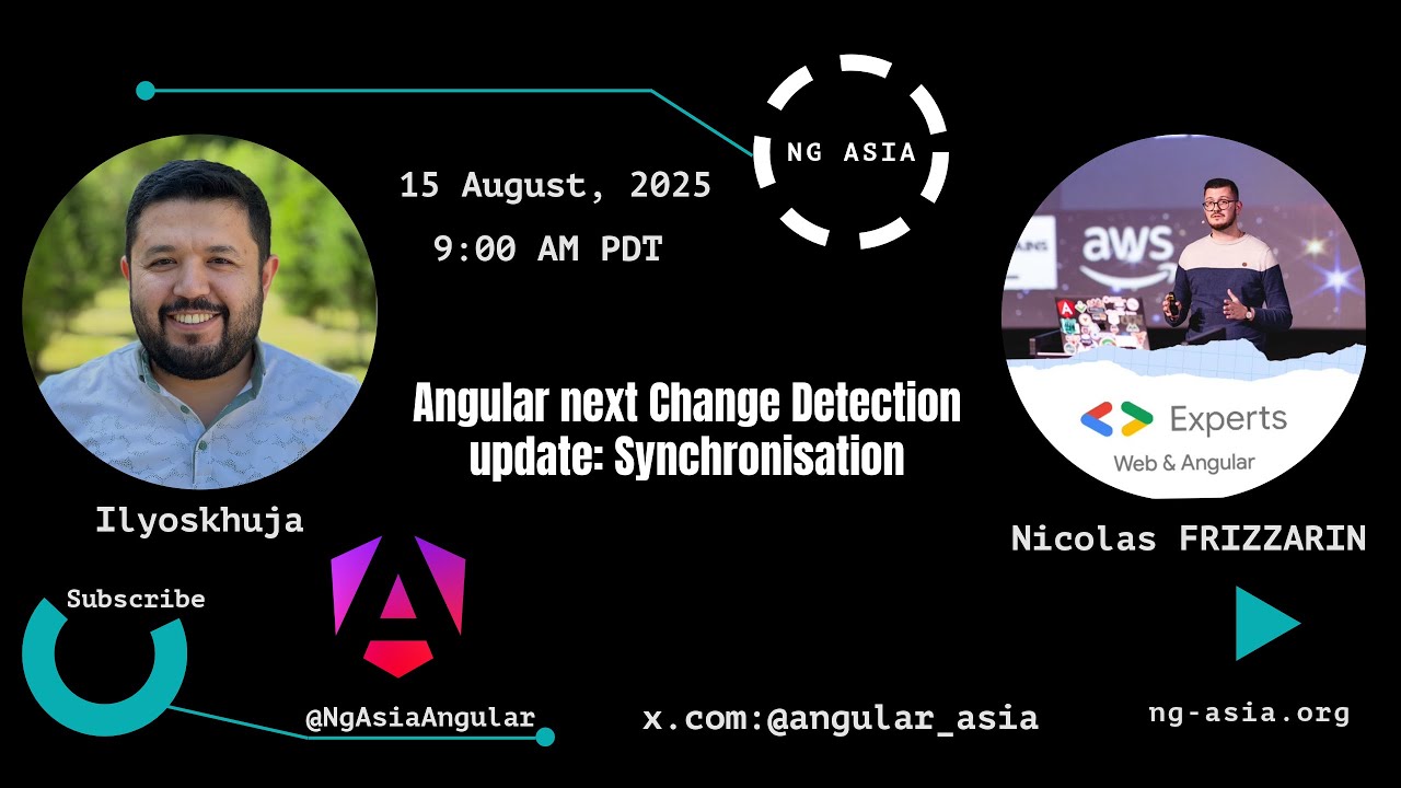 angular_asia's tweet card. Angular's Next Change Detection Update: Synchronisation