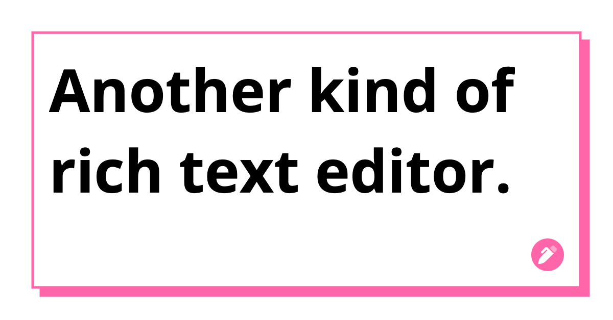 daviddalbusco's tweet card. Another kind of rich text editor