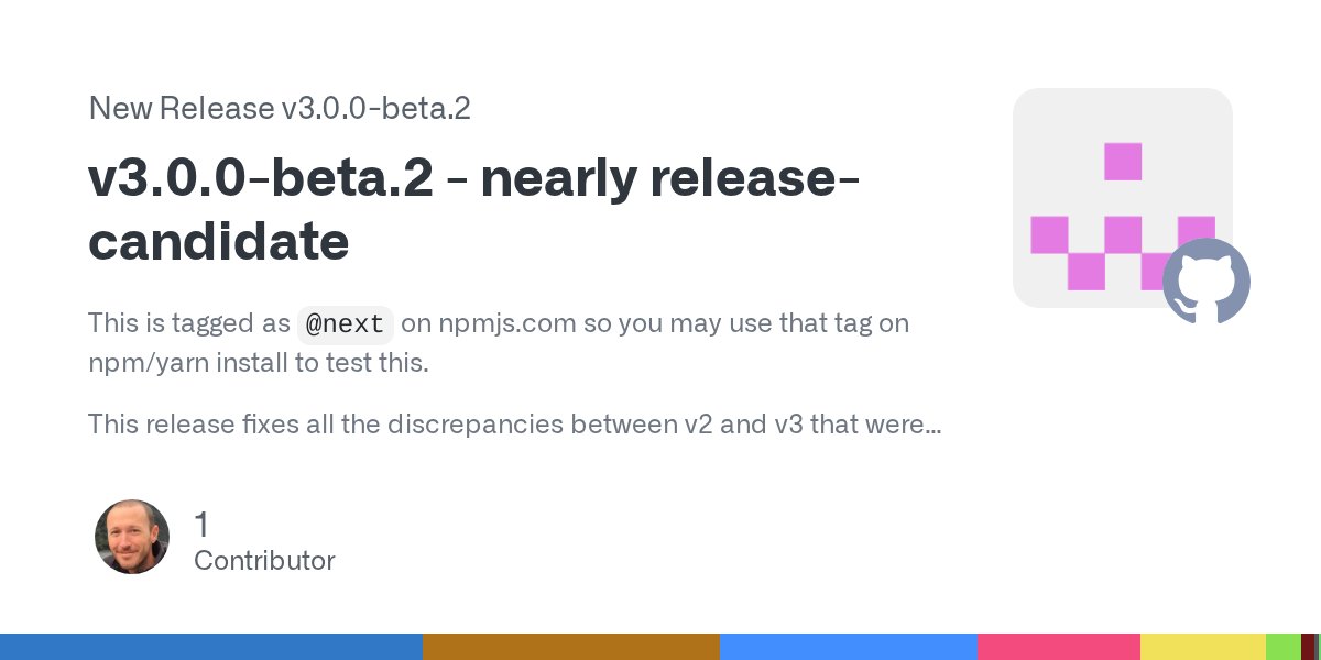 fastsquatch's tweet card. This is tagged as @next on npmjs.com so you may use that tag on npm/yarn install to test this. This release fixes all the discrepancies between v2 and v3 that were detected on emulators. After chec...