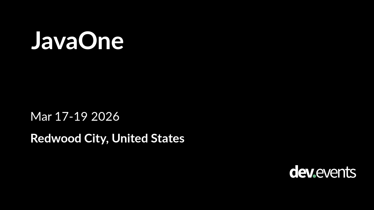 dev_events's tweet card. JavaOne