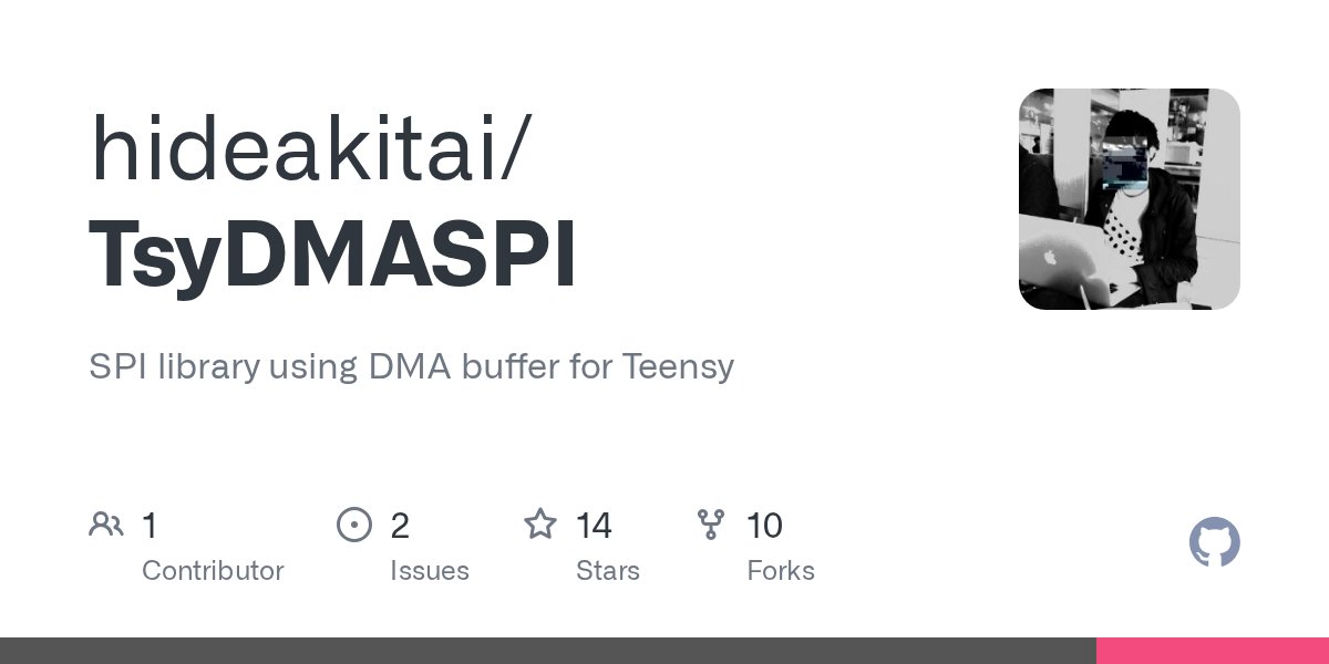 oss_cpp's tweet card. SPI library using DMA buffer for Teensy. Contribute to hideakitai/TsyDMASPI development by creating an account on GitHub.