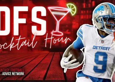 FFAdviceNet's tweet card. Week 6 DFS Cocktail Hour