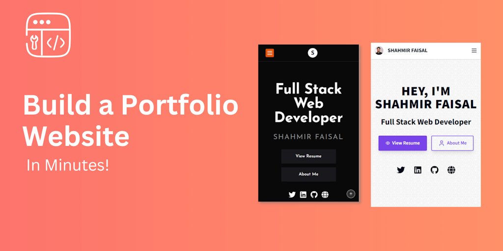 codewithshahmir's tweet card. Build a portfolio website instantly with MyDevPage. Add your information, projects, and skills and your portfolio is ready. Customize it with themes and templates. View analytics, add a custom...